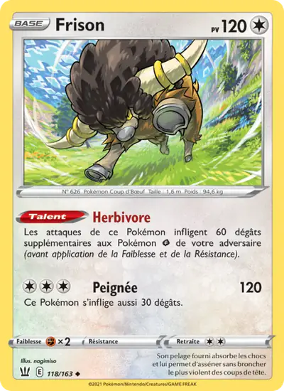 Image de la carte Pokemon Frison 118/163