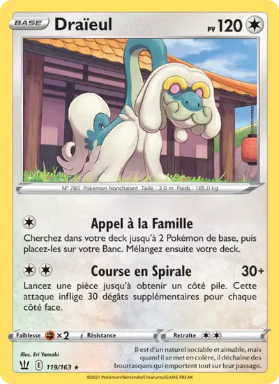Image de la carte Pokemon Draïeul 119/163