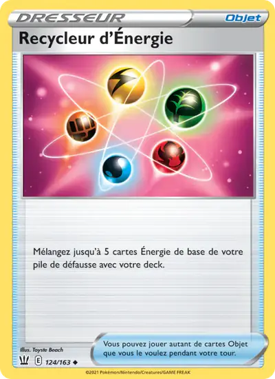 Image de la carte Pokemon Recycleur d'Énergie 124/163