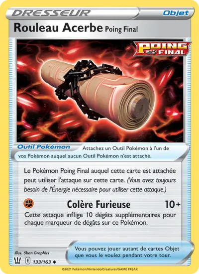 Image de la carte Pokemon Rouleau Acerbe Poing Final 133/163