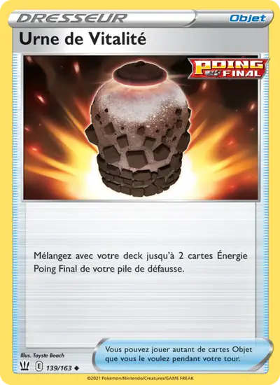 Image de la carte Pokemon Urne de Vitalité 139/163