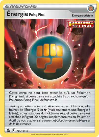 Image de la carte Pokemon Énergie Poing Final 141/163