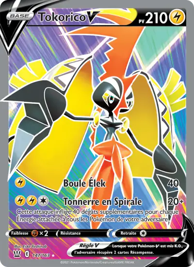 Image de la carte Pokemon Tokorico V 147/163