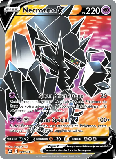 Image de la carte Pokemon Necrozma V 149/163