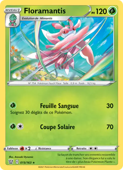 Image de la carte Pokemon Floramantis 015/163