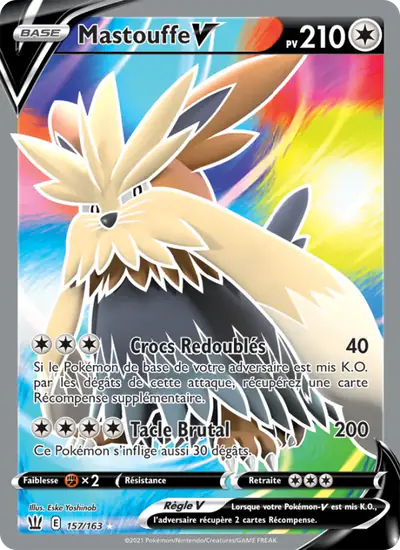 Image de la carte Pokemon Mastouffe V 157/163