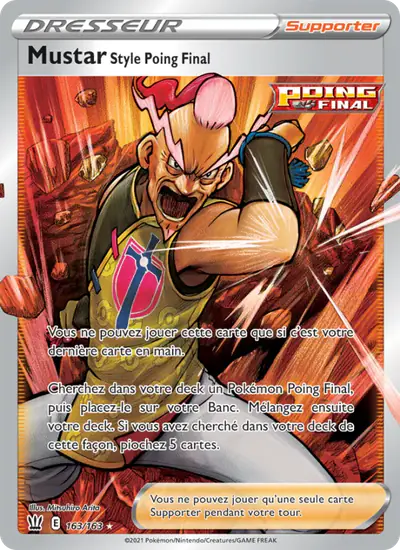 Image de la carte Pokemon Mustar Style Poing Final 163/163