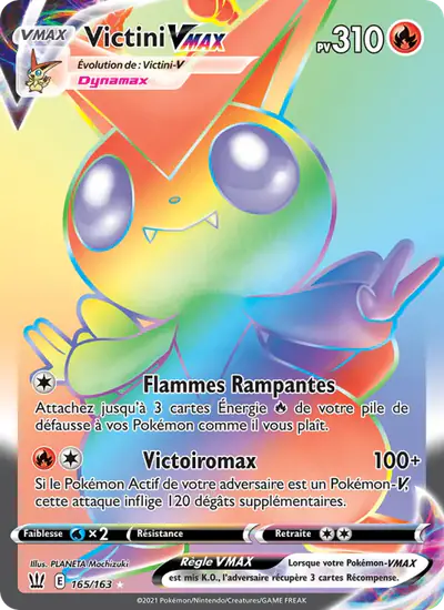 Image de la carte Pokemon Victini VMAX 165/163