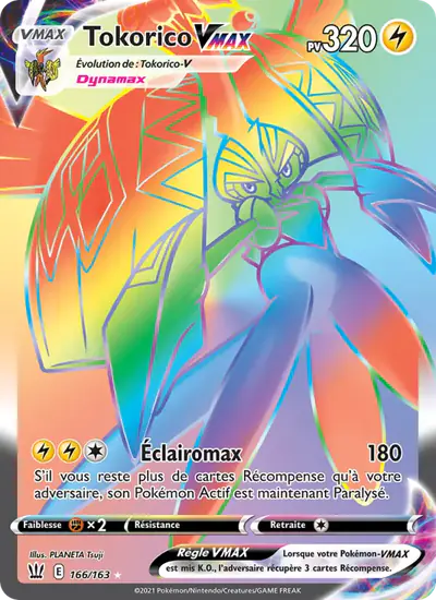 Image de la carte Pokemon Tokorico VMAX 166/163
