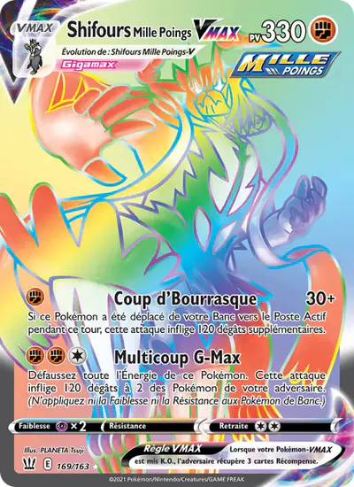 Image de la carte Pokemon Shifours Mille Poings VMAX 169/163