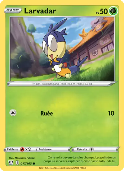 Image de la carte Pokemon Larvadar 017/163