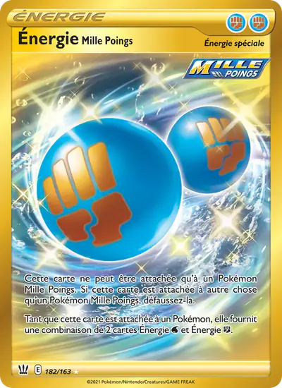 Image de la carte Pokemon Énergie Mille Poings 182/163