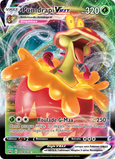 Image de la carte Pokemon Pomdrapi VMAX 019/163