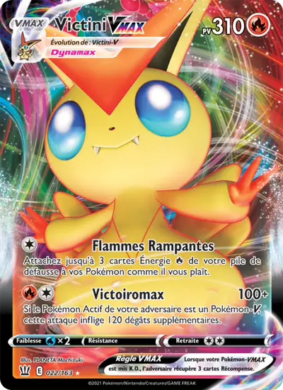Image de la carte Pokemon Victini VMAX 022/163