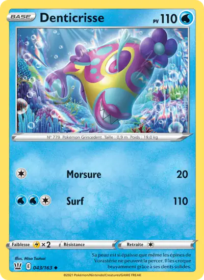 Image de la carte Pokemon Denticrisse 043/163