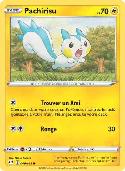 Image de la carte Pokemon Pachirisu 049/163