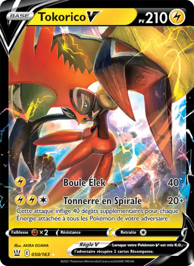 Image de la carte Pokemon Tokorico V 050/163