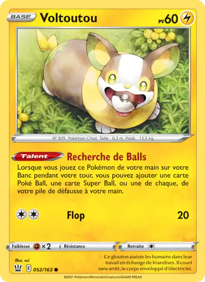 Image de la carte Pokemon Voltoutou 052/163