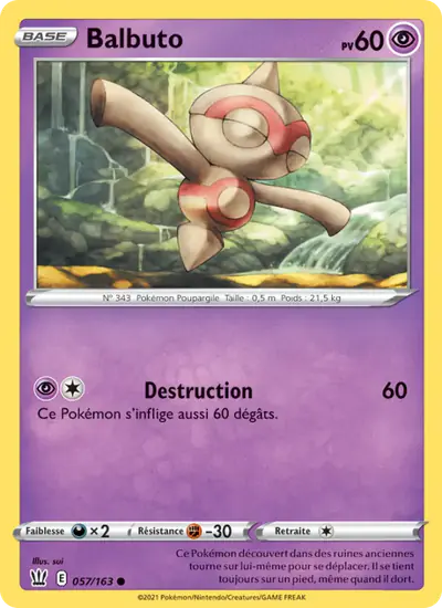 Image de la carte Pokemon Balbuto 057/163