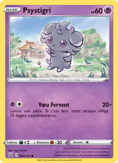 Image de la carte Pokemon Psystigri 060/163