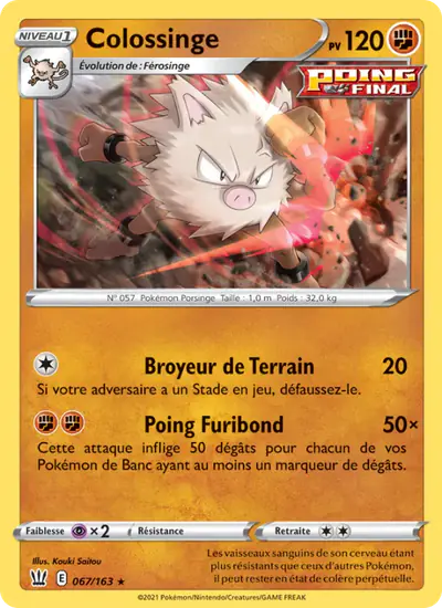 Image de la carte Pokemon Colossinge 067/163