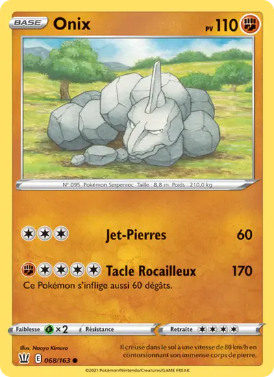Image de la carte Pokemon Onix 068/163