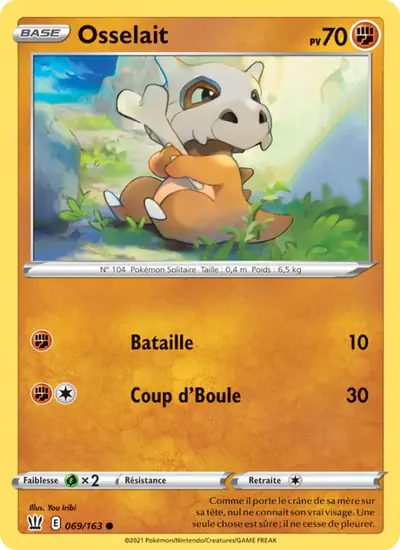 Image de la carte Pokemon Osselait 069/163