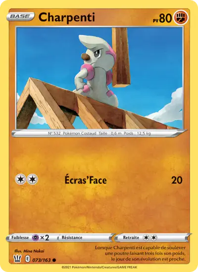 Image de la carte Pokemon Charpenti 073/163