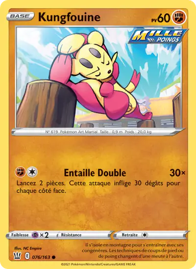 Image de la carte Pokemon Kungfouine 076/163