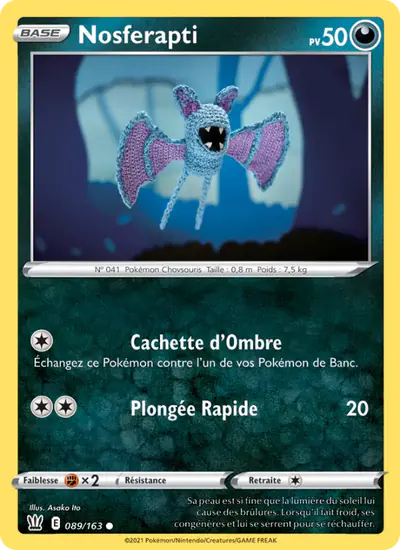 Image de la carte Pokemon Nosferapti 089/163