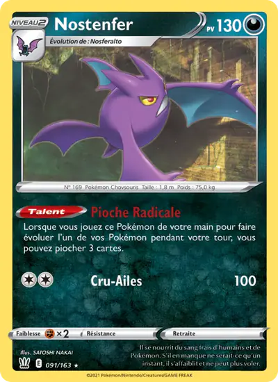 Image de la carte Pokemon Nostenfer 091/163