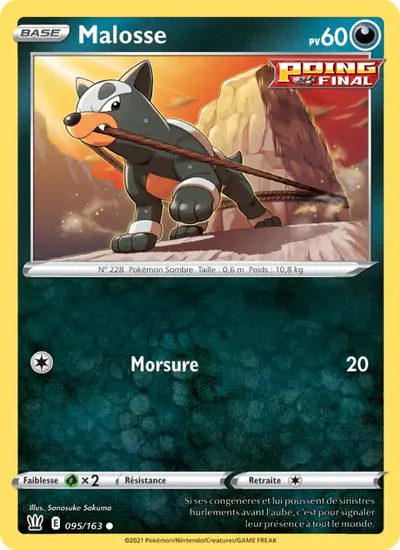 Image de la carte Pokemon Malosse 095/163