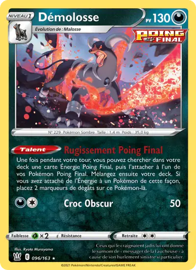 Image de la carte Pokemon Démolosse 096/163
