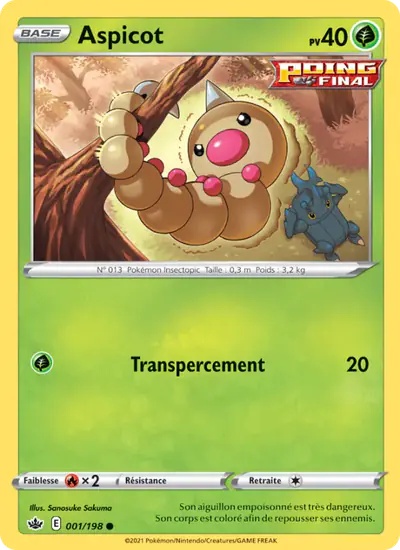 Image de la carte Pokemon Aspicot 001/198