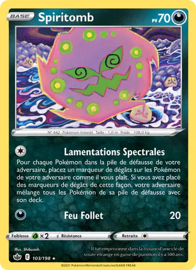 Image de la carte Pokemon Spiritomb 103/198