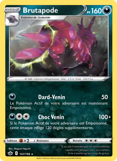 Image de la carte Pokemon Brutapode 107/198