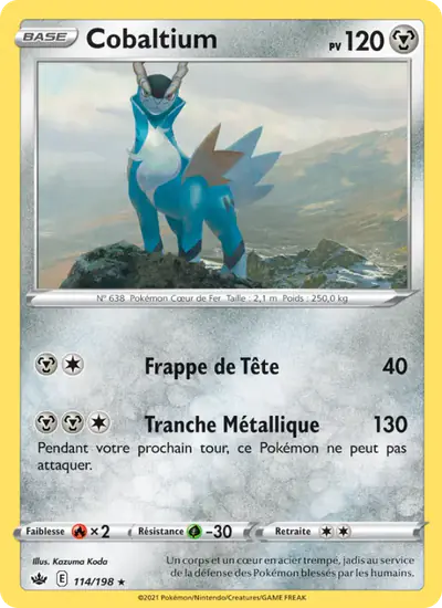 Image de la carte Pokemon Cobaltium 114/198