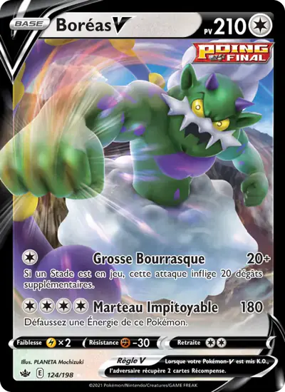 Image de la carte Pokemon Boréas V 124/198