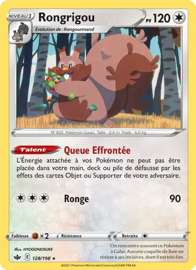 Image de la carte Pokemon Rongrigou 128/198
