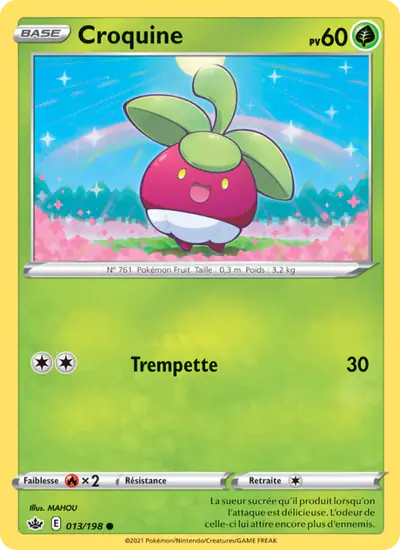 Image de la carte Pokemon Croquine 013/198