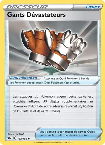 Image de la carte Pokemon Gants Dévastateurs 133/198