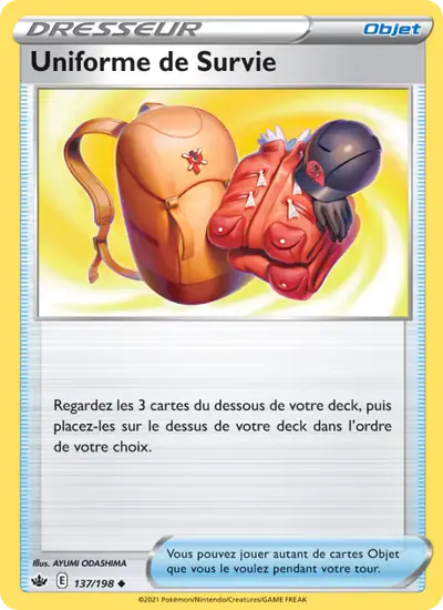 Image de la carte Pokemon Uniforme de Survie 137/198
