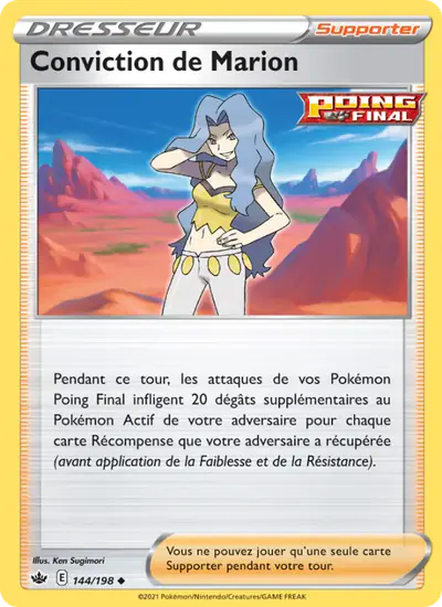Image de la carte Pokemon Conviction de Marion 144/198