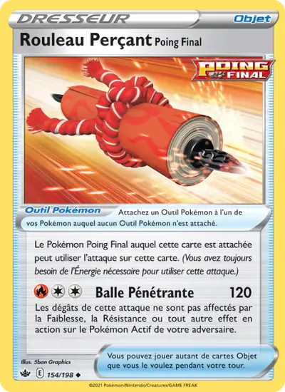 Image de la carte Pokemon Rouleau Perçant Poing Final 154/198