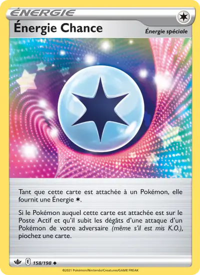 Image de la carte Pokemon Énergie Chance 158/198