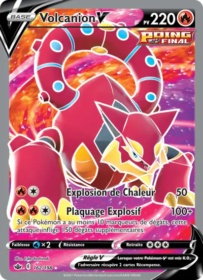 Image de la carte Pokemon Volcanion V 162/198
