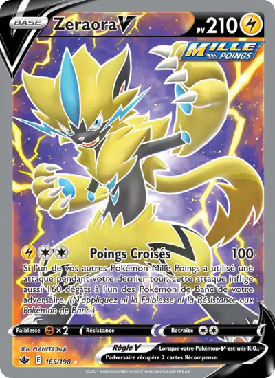 Image de la carte Pokemon Zeraora V 165/198