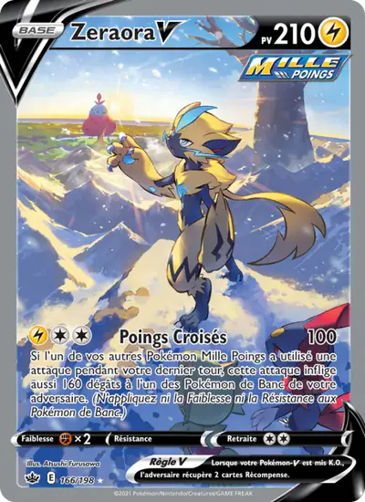 Image de la carte Pokemon Zeraora V 166/198