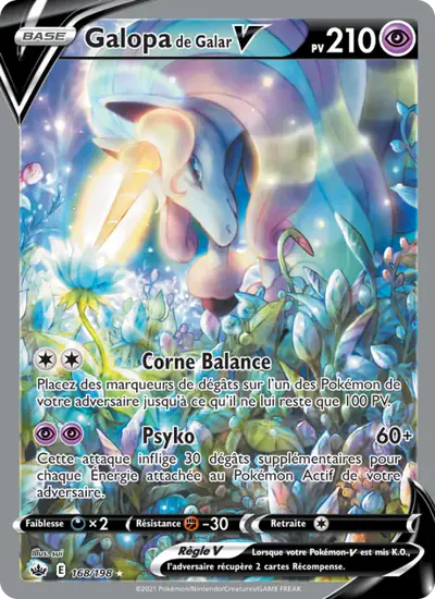Image de la carte Pokemon Galopa de Galar V 168/198