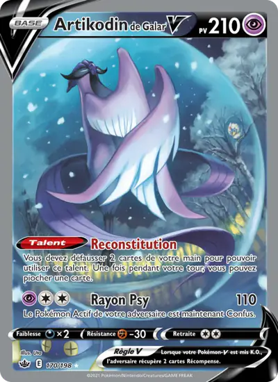 Image de la carte Pokemon Artikodin de Galar V 170/198